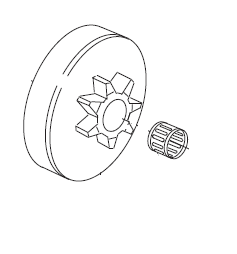340-350 CHAINSAW CLUTCH DRUM ASSY(Including bearing)